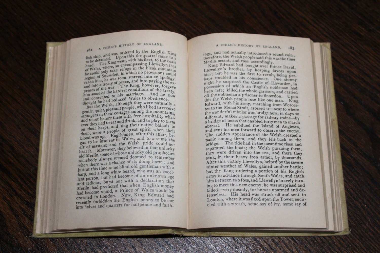 Antique 1800s Book Child's History of England Vol. I by Charles Dickens