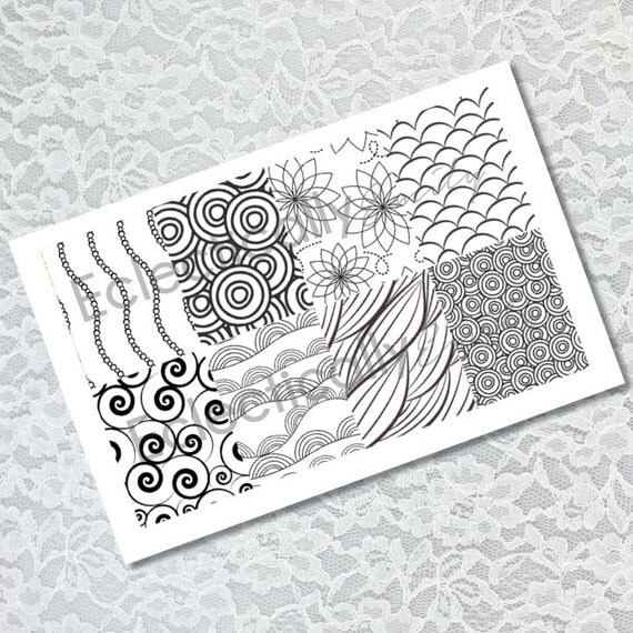 EC0089 8 Adult Coloring Stickers for use with ERIN CONDREN