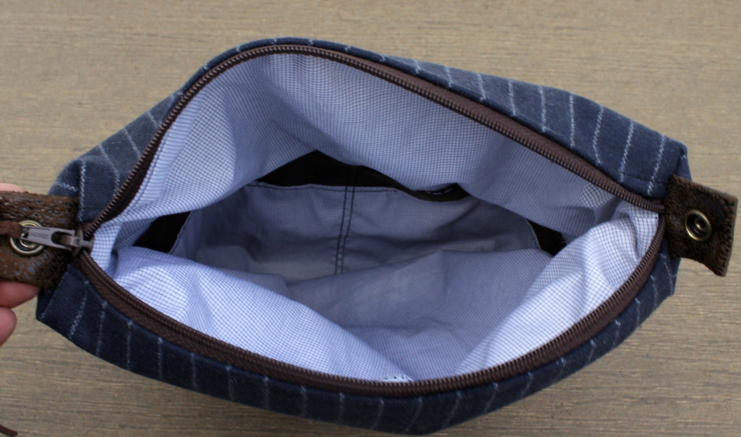 Toiletry bag rollup men bagshaving bag groomsman by CheriDemeter