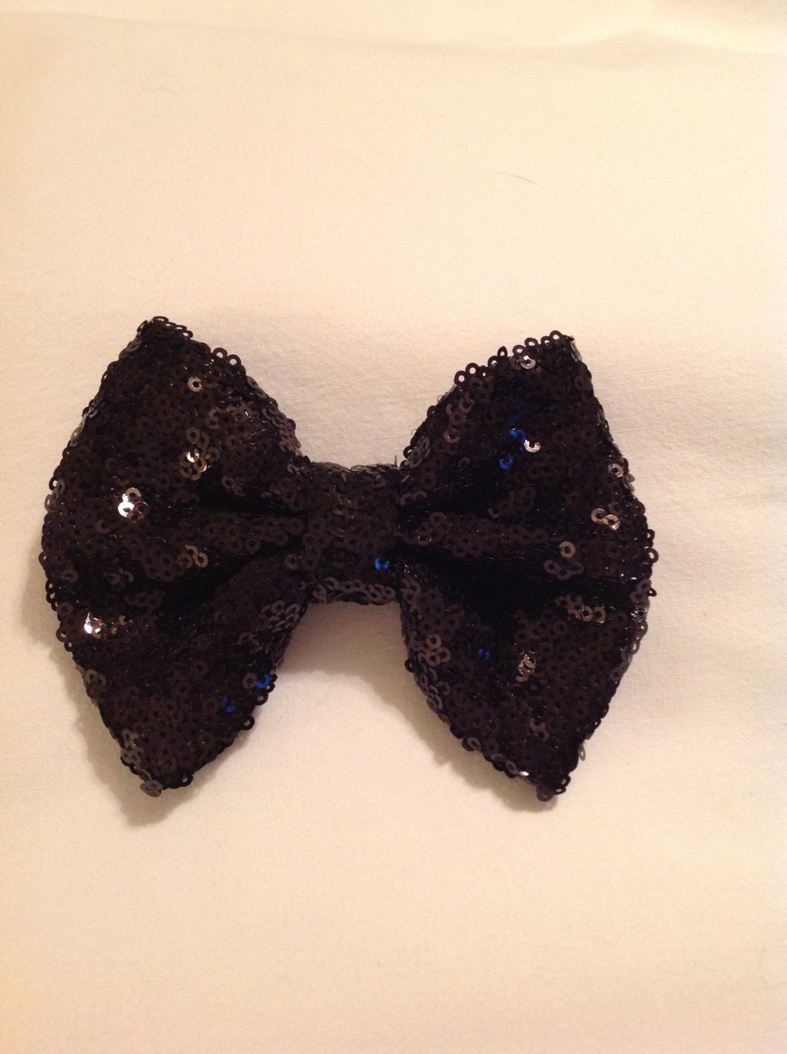 Large Black Sequin Hair Bows/Hair Bows/Sequin Hair Bows