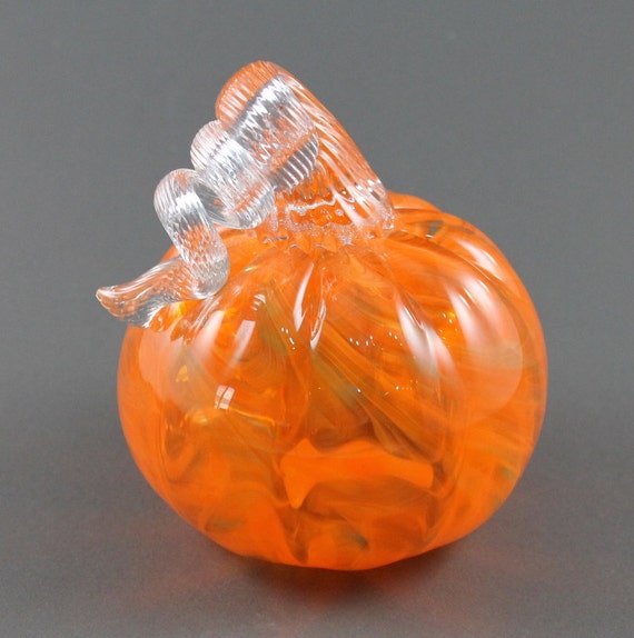Hand Blown-Glass Pumpkin