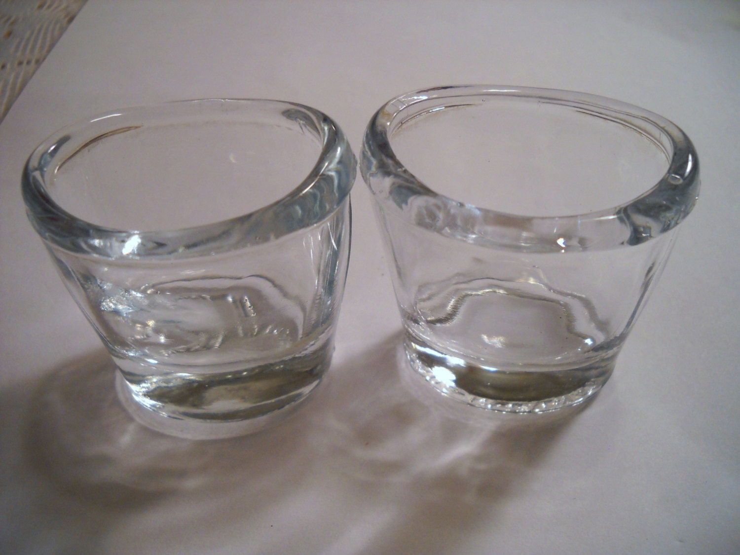 Vintage Eye Wash 2 Clear Glass Eye Cup Vintage Apothecary