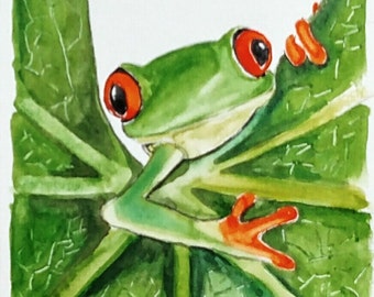 Unique frog painting related items | Etsy