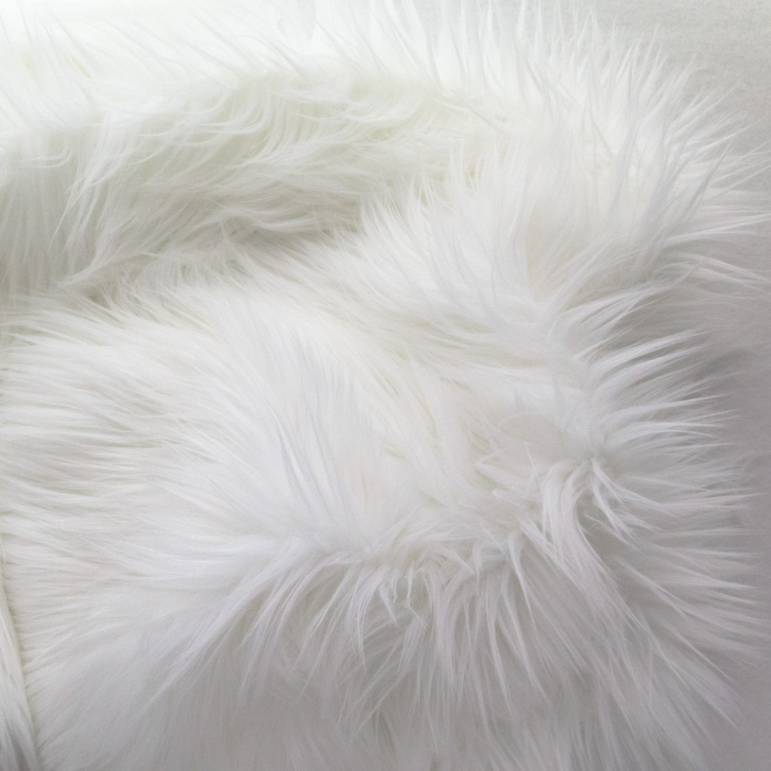 ON SALE Pre-sale MoHair 60 Inch Faux Fur White Fabric by