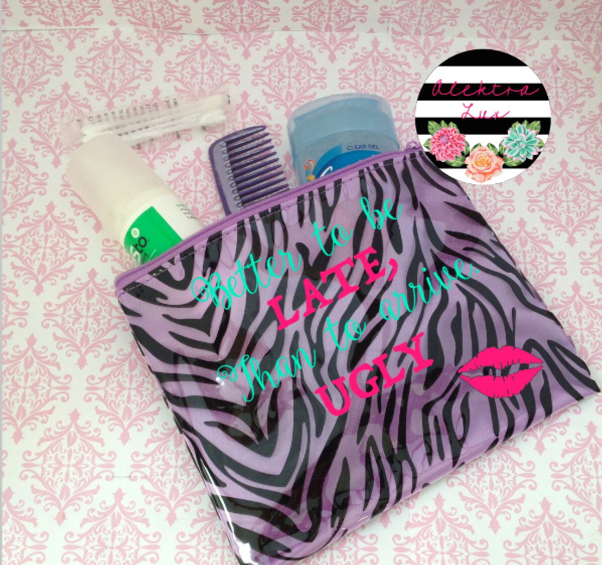 Personalized Makeup Bag custom makeup bag Makeup by AlektraLux