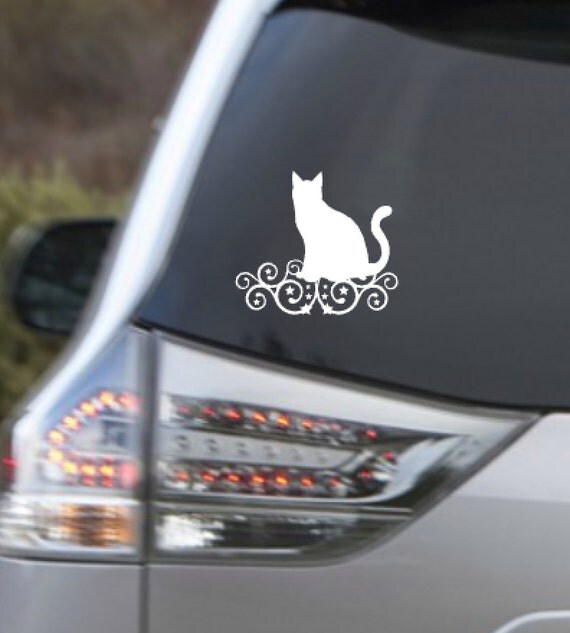 Fancy Cat Car Window Decal