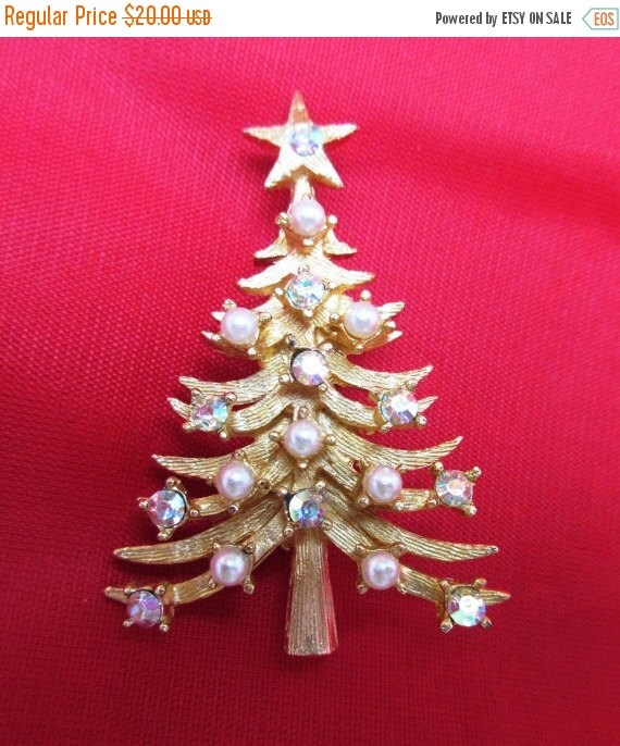 mylu christmas tree brooch rhinestone pearl mylu christmas tree brooch rhinestone pearl