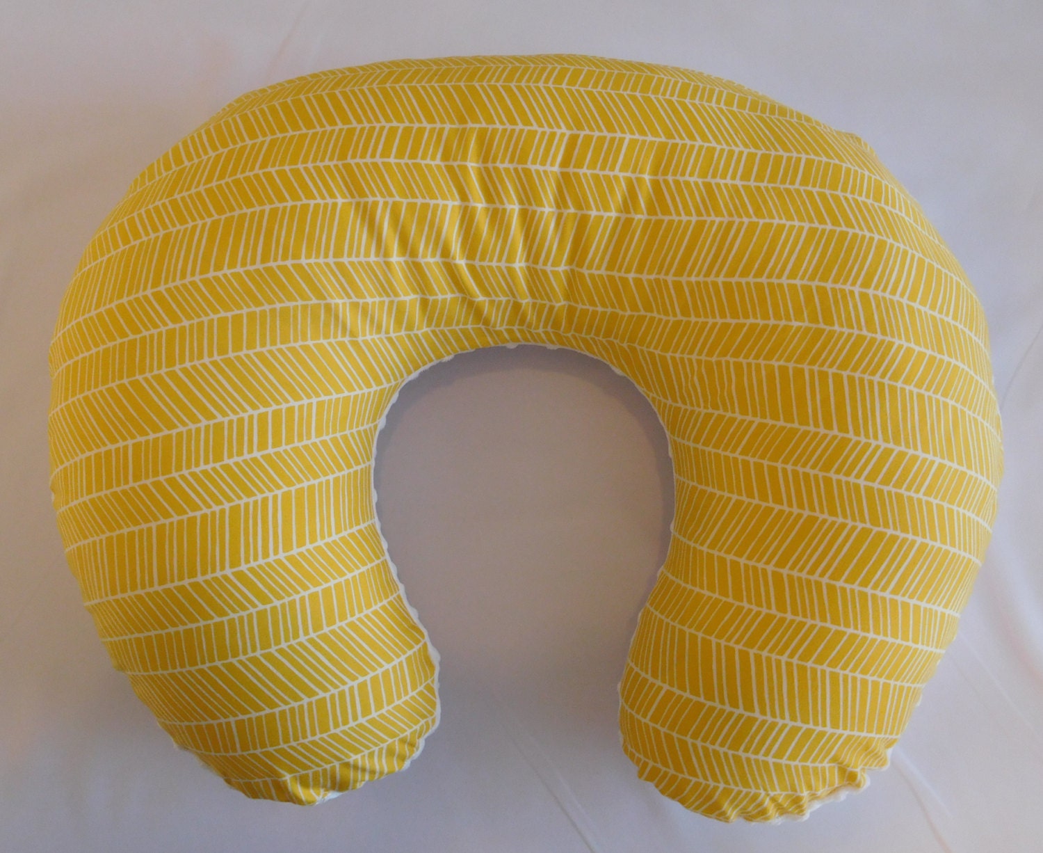Nursing Pillow slipcover Aabstract Herringbone minky on