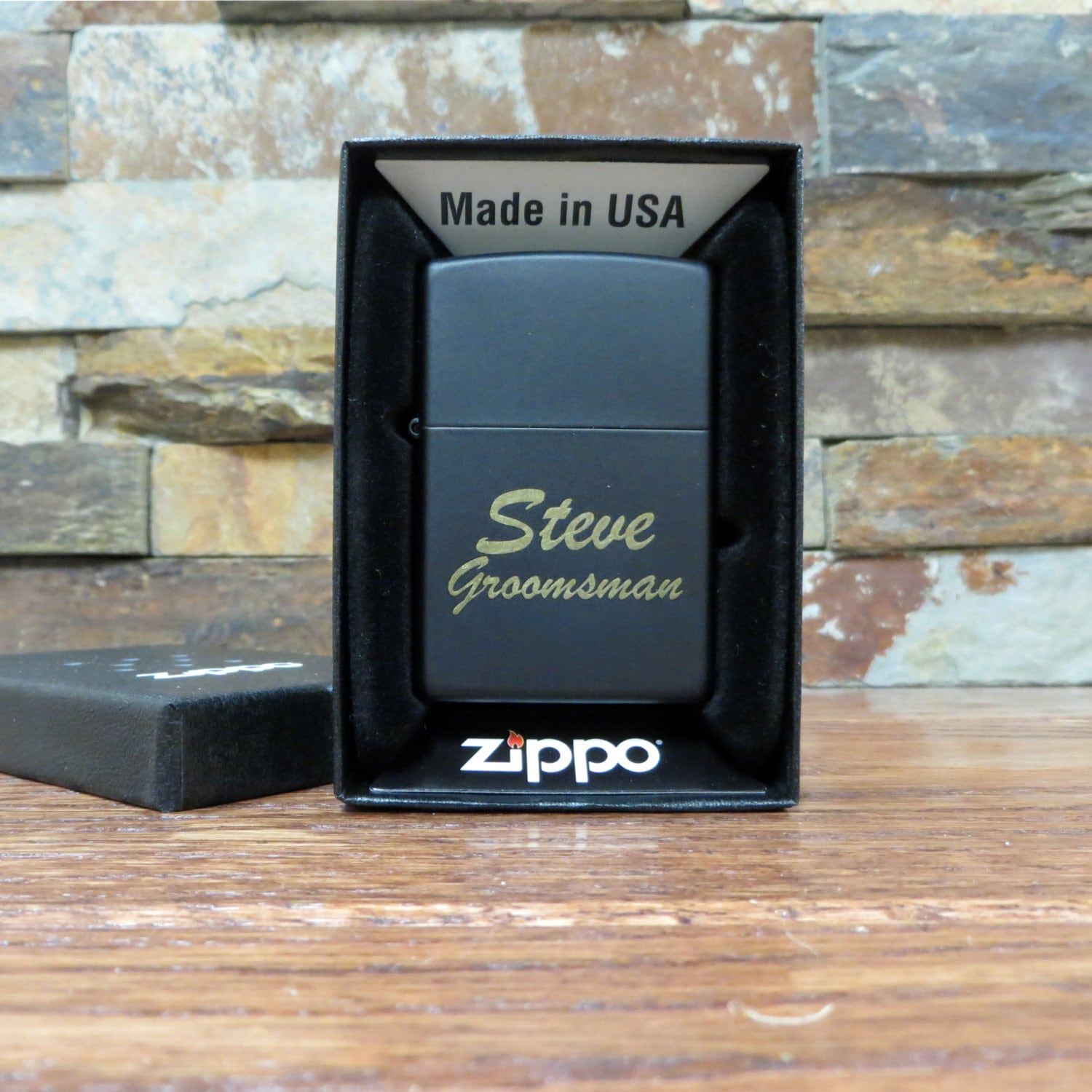 Zippo Personalized Lighter Engraved Groomsmen by tiposcreations