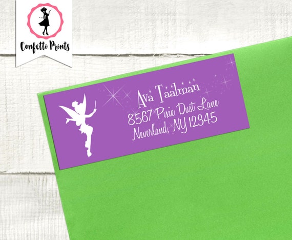 Fairy Birthday | TINKERBELL Return Address Label | Tinkerbell Birthday | Tinkerbell Party | Fairy Party | Printable Address Labels Il_570xn