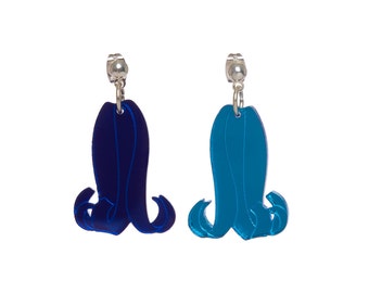 Bluebell earrings - laser cut mirror acrylic