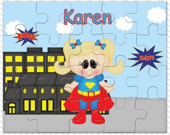 Supergirl Personalized Puzzle, Personalized Supergirl Puzzle, Personalized Kids Puzzle
