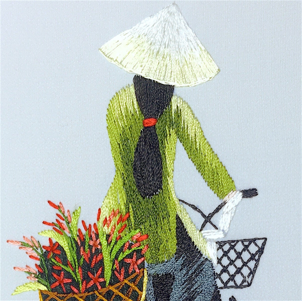 Beautiful Silk Hand Embroidery Picture Traditional