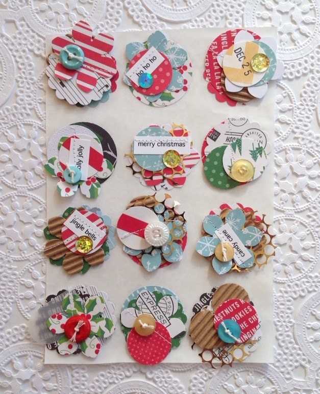 Sticker Embellishments Scrapbook by SewSassiBoutique on Etsy