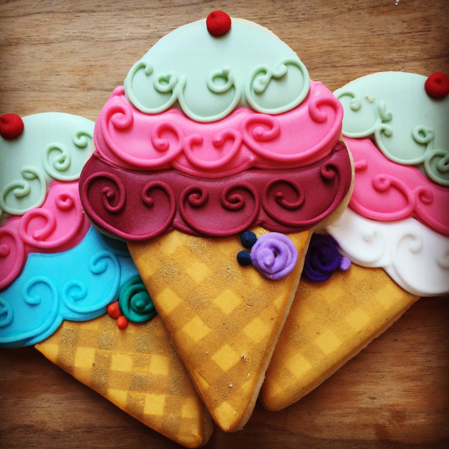Ice Cream Decorated Sugar Cookies1 dozen