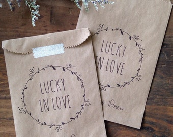 Custom Lottery Ticket Favor Bags - Lottery Ticket Holders - Bridal Shower Favor - Wedding Favors - Set of 25 Printed Paper Bags