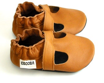 soft sole baby shoes handmade infant gift sandals brown 18 24 garcon fille cuir souple chaussons Krabbelschuhe porter ebooba SN-40-BR-M-4
