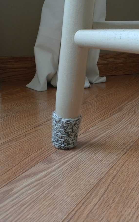 Chunky extra tall cream and deep brown crochet chair socks