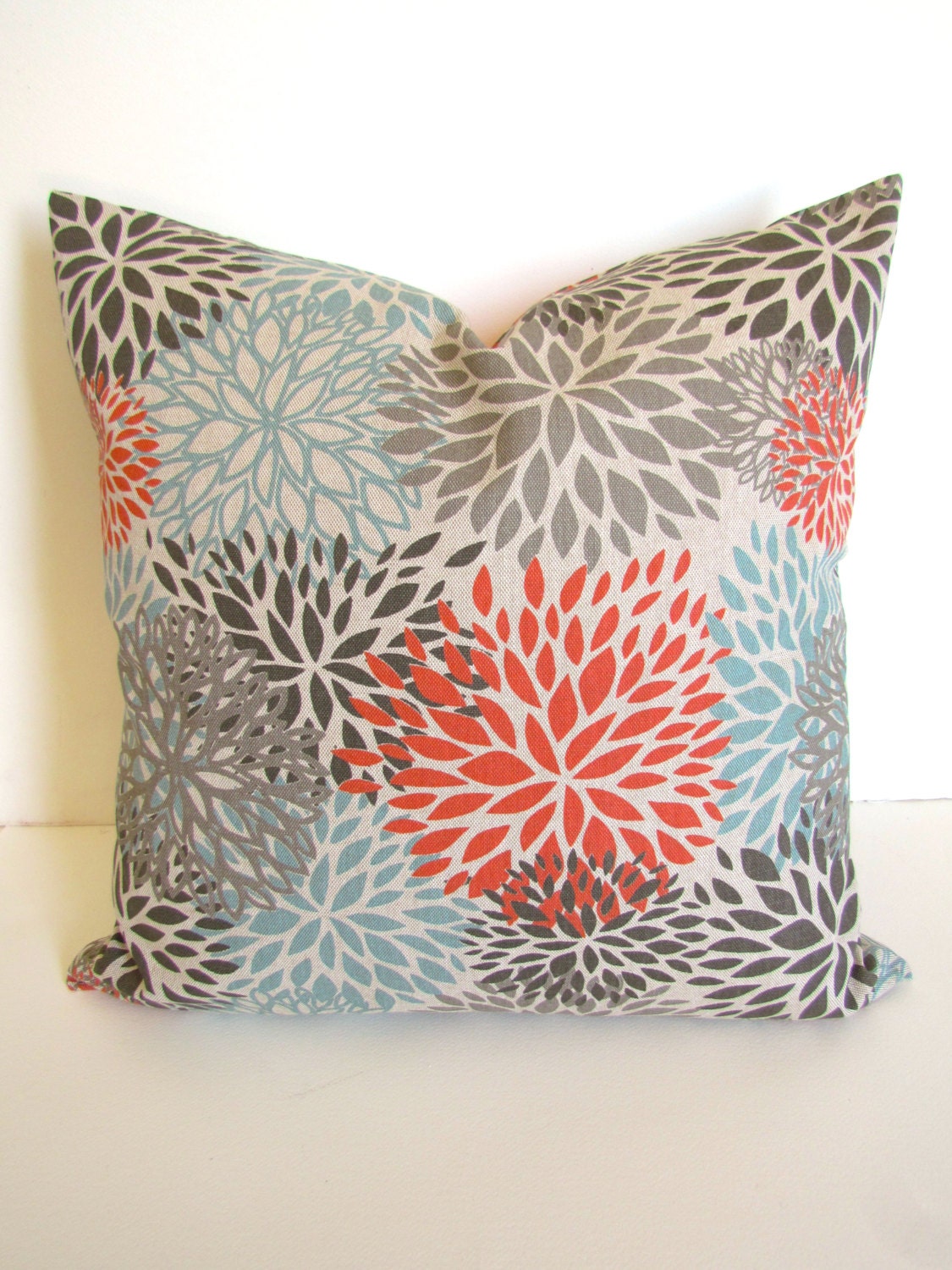 CORAL PILLOWS Coral Throw Pillow Covers Spa Blue Throw Pillow