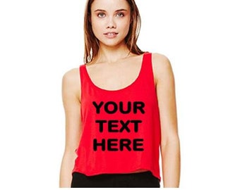 Custom Tank - Custom Tank Top - Short Tank - Boxy Tank Top - Boxy Crop Top - Boxy Top - short tank top - flowy tank top - flowy shirt - top