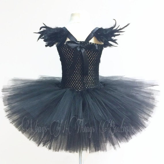 BLACK SWAN COSTUME 2pc Set Tutu Dress Crow Raven