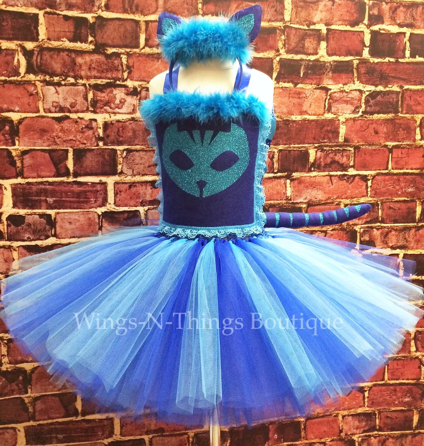 CATBOY COSTUME TUTU Dress Set w/ Cat Ear by wingsnthings13 on Etsy