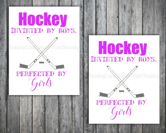 Girls hockey decor, girls hockey wall art, Girls sports decor, Girls sports wall art, Girls hockey print, girls hockey quote, hockey decor