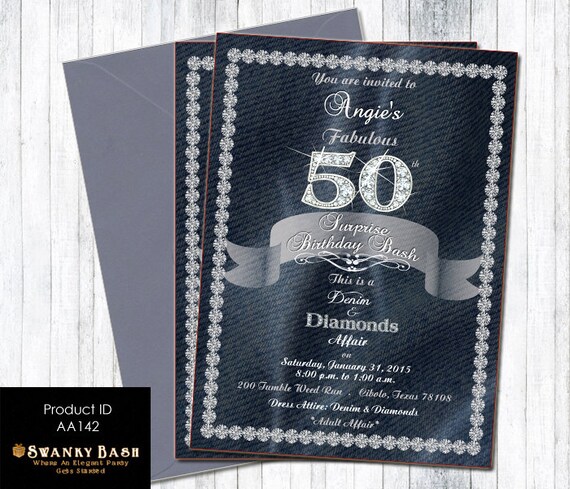 Denim And Diamonds Invitations 9