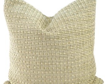SALE! Beige, Taupe & Gray Chenille Pillow Cover, Throw Pillow Cover, Neutral Chenille Pillow Cover, 20x20
