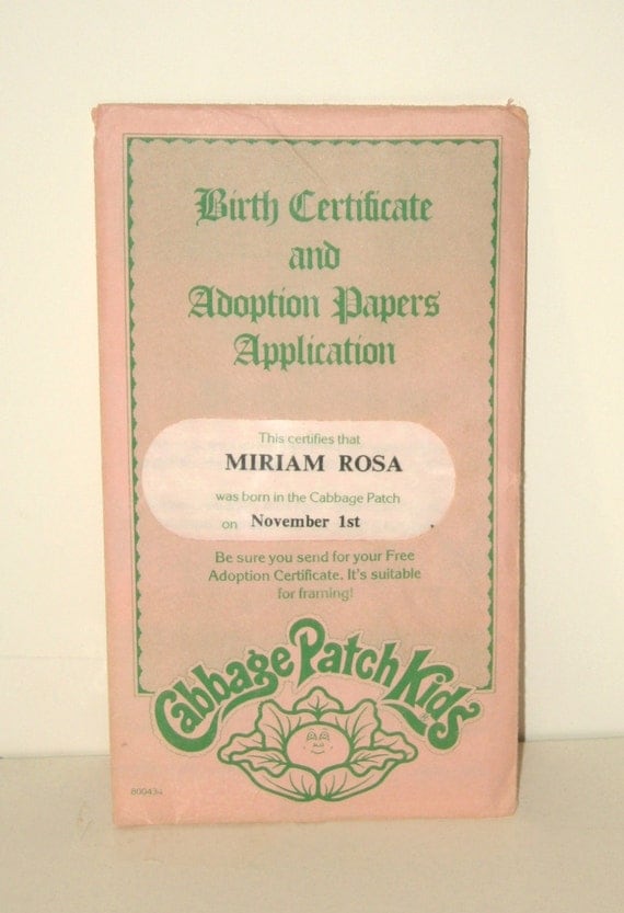 How to pick cabbage patch birth certificate bopqealaska