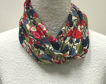 Made to Order Liberty of London Jersey Scarf in Boxford in red