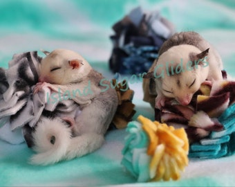 Sugar Glider Fleece Pom-Pom Toys