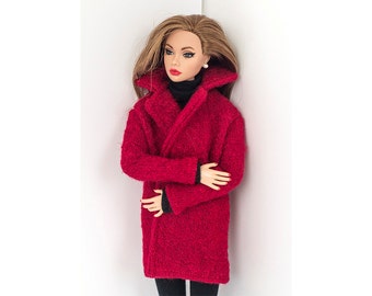 Red coat for Barbie and Poppy Parker