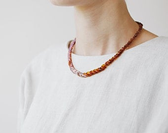 Amber necklace adult / Cognac amber necklace