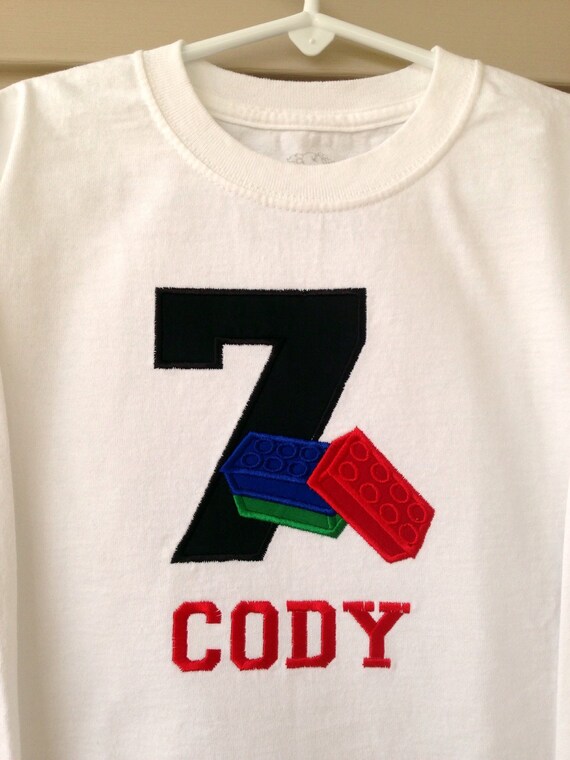 etsy lego birthday shirt