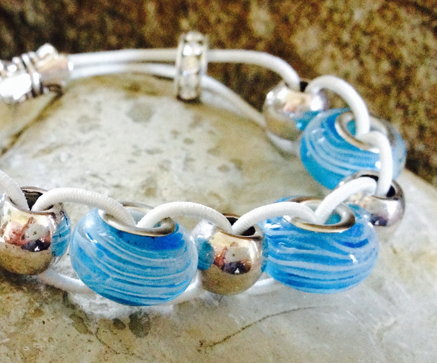 Golf Gift Course Handicap Lowering Counting Bracelet Blue