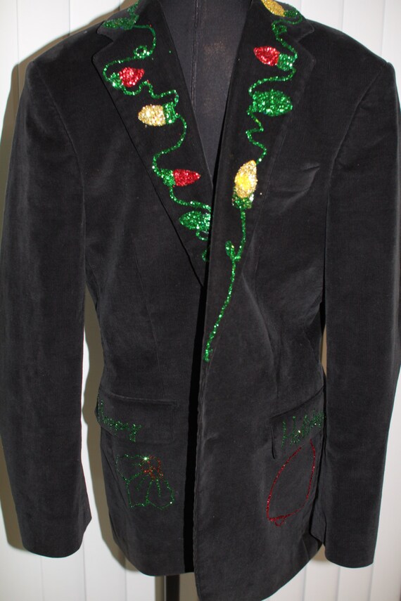 Ugly Christmas Sweater Blazer for Men by FunnyHolidaySweaters