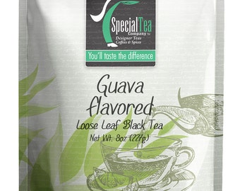 8 oz. Guava Flavored Loose Black Tea with Free Tea Infuser