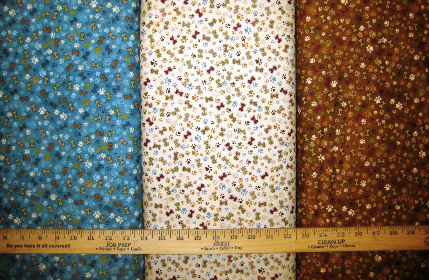 Paw Prints Dog Bones Cotton Fabric By Henry Glass Choose