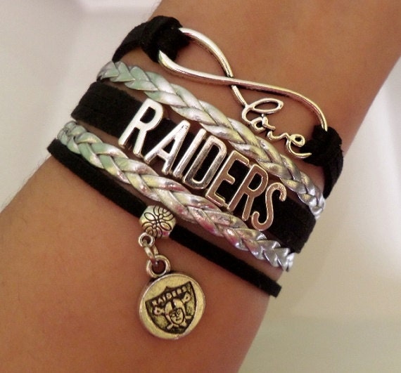 Items Similar To Raiders Bracelet Oakland Raiders Jewelry Football