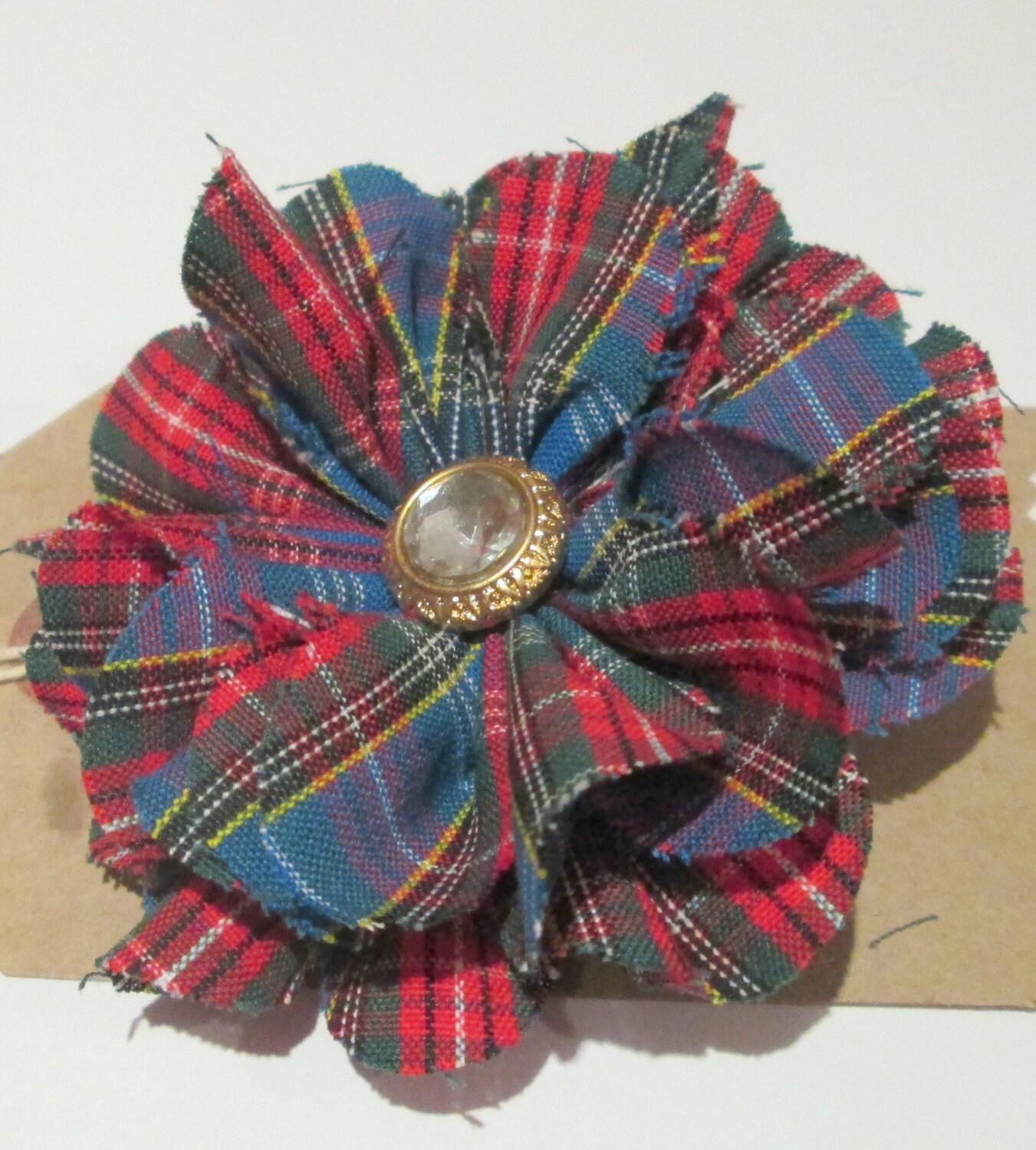 Blue Tartan Brooch Blue Brooch Scottish Brooch Tartan