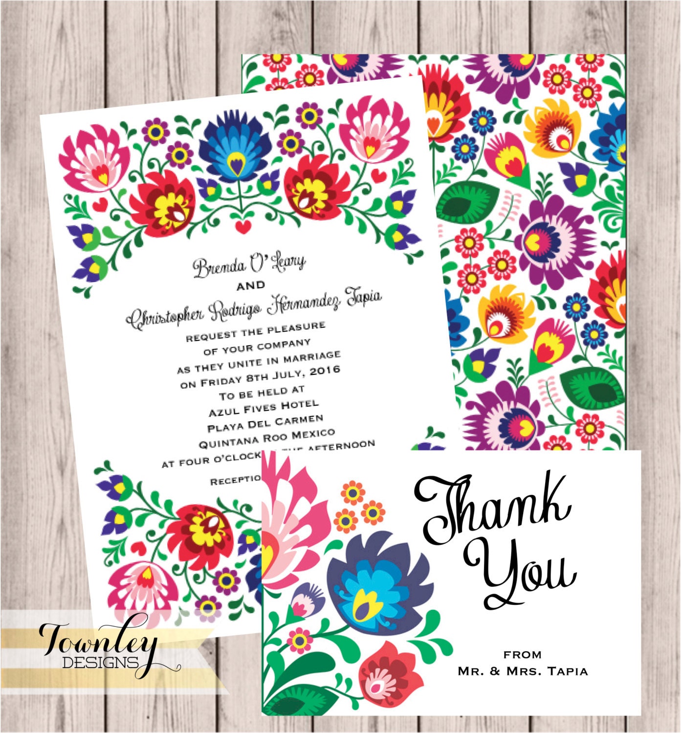 Fiesta Themed Wedding Invitations 10