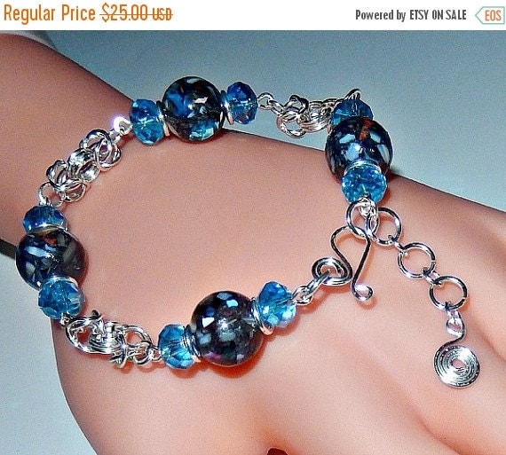 ON SALE 30% OFF Beaded chainmaille bracelet mother by NezDesigns