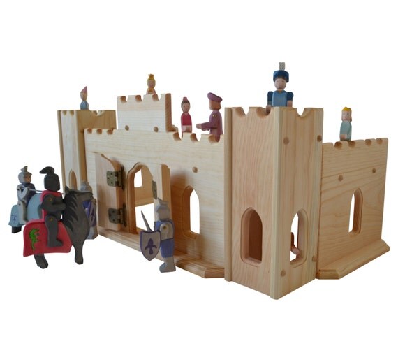 wooden knight castle toy