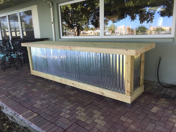 The Beer Pong 12' corrugated metal rustic outdoor patio