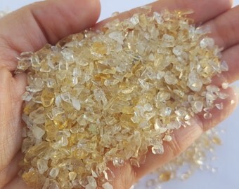 Small Yellow Citrine Crystal Stones, Crystal Rocks, Tiny Citrine Stones, Small Stones, Citrine Chips