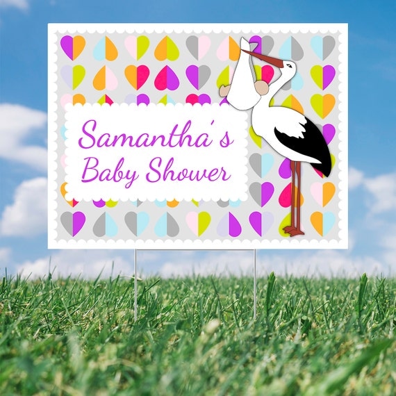 Baby Shower Yard Sign Custom Printed Baby by TheFinishingTouchPK