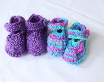 Knit baby shoes | Etsy