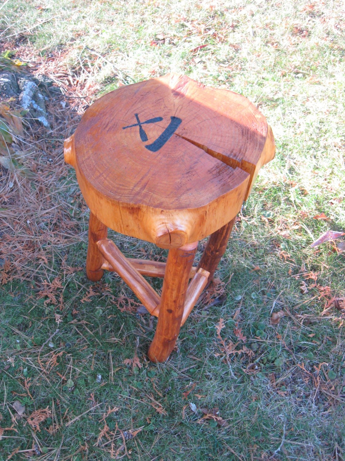 canoe w/crossed paddles chair/stool