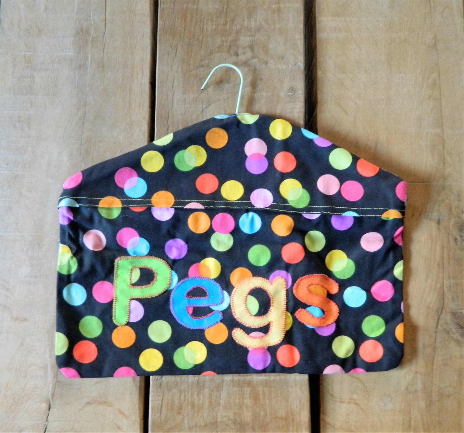 Peg bag Clothes peg bag clothes pegs peg bags Polka dot